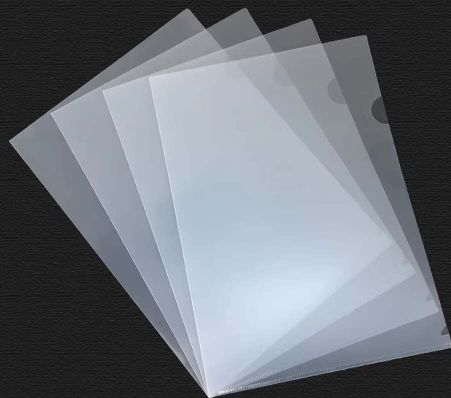 A4单片夹L型文件夹透明二页文件套加厚单页文件袋档案资料整理夹L夹开口插页夹子试卷夹学生简历保护批发防水